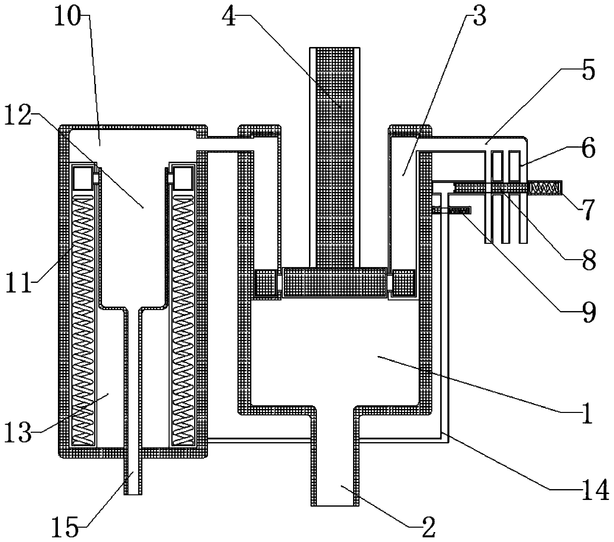 Device capable of rapidly cleaning air cylinder and beneficial to high-temperature drying and rapid lubricating