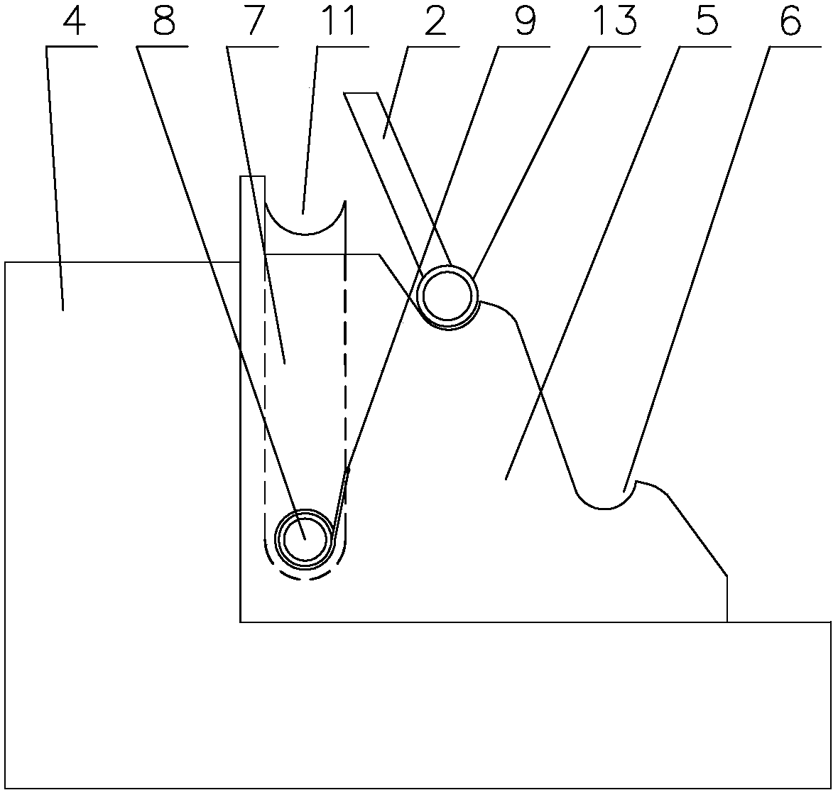 Hydraulic dam support rod unlocking device and use method