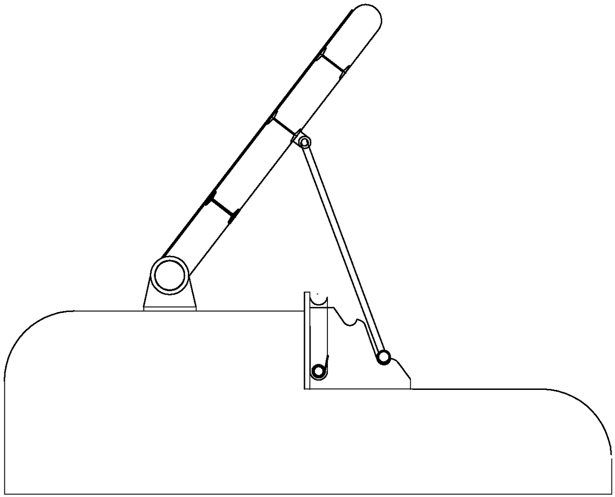 Hydraulic dam support rod unlocking device and use method