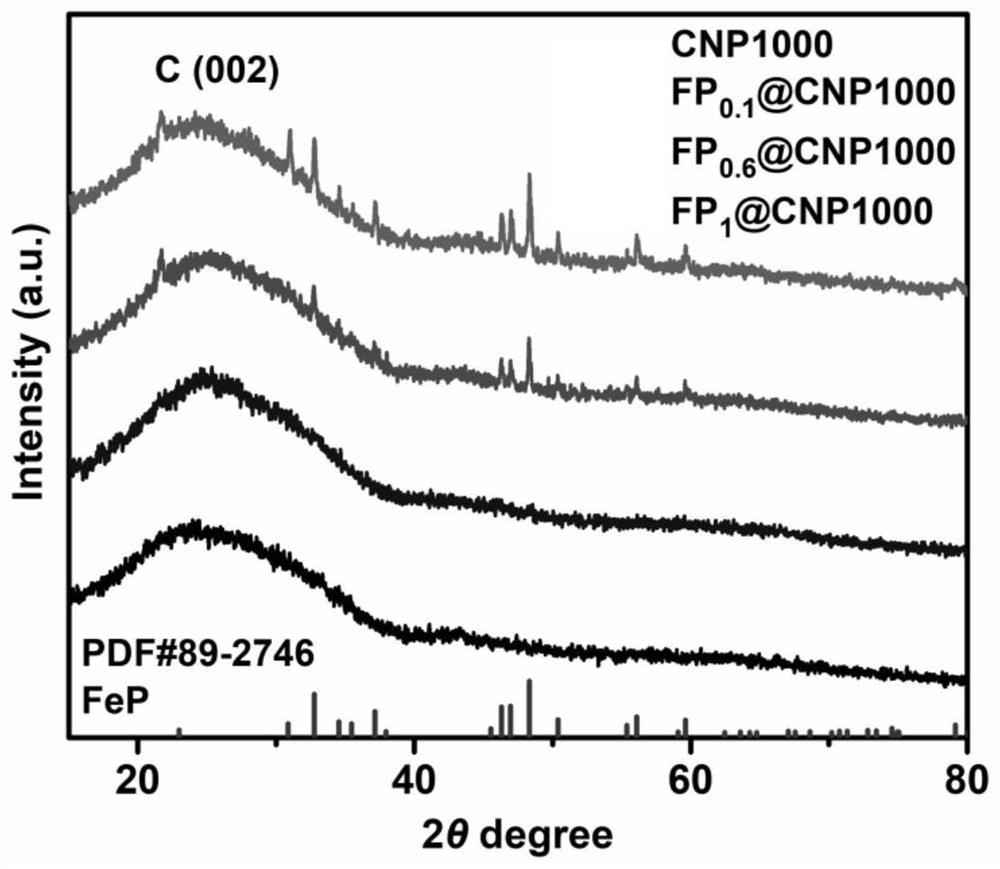 Preparation method of iron-based nitrogen-phosphorus co-doped porous carbon oxygen reduction catalyst