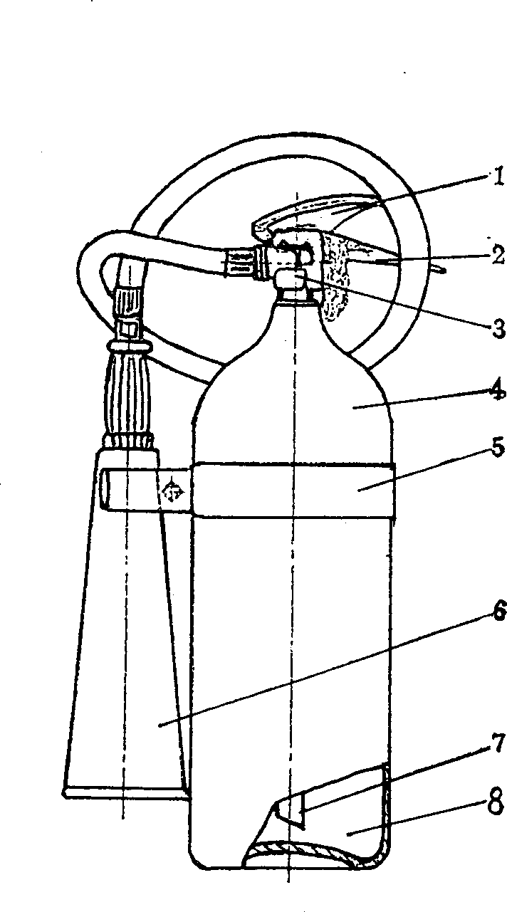 Mixed CO2 fire extinguisher