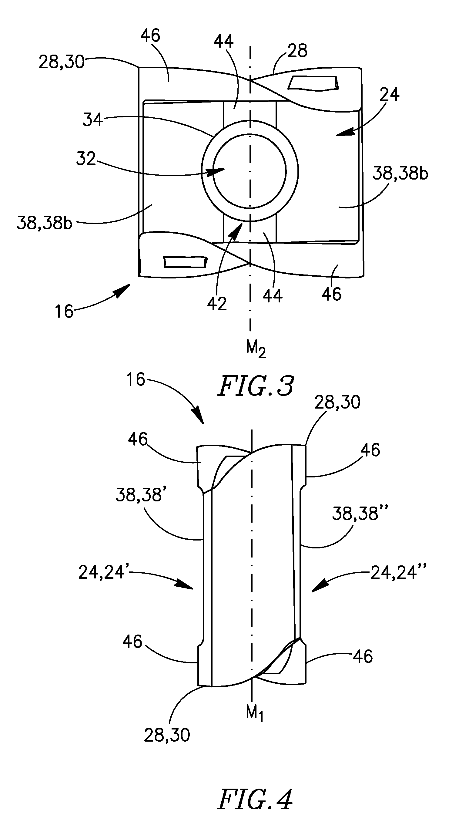 Cutting Insert Having Recessed Planar Portion and Cutting Tool Therefor