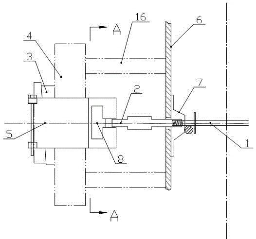 Horizontal wedging pull rod assembly and using method thereof