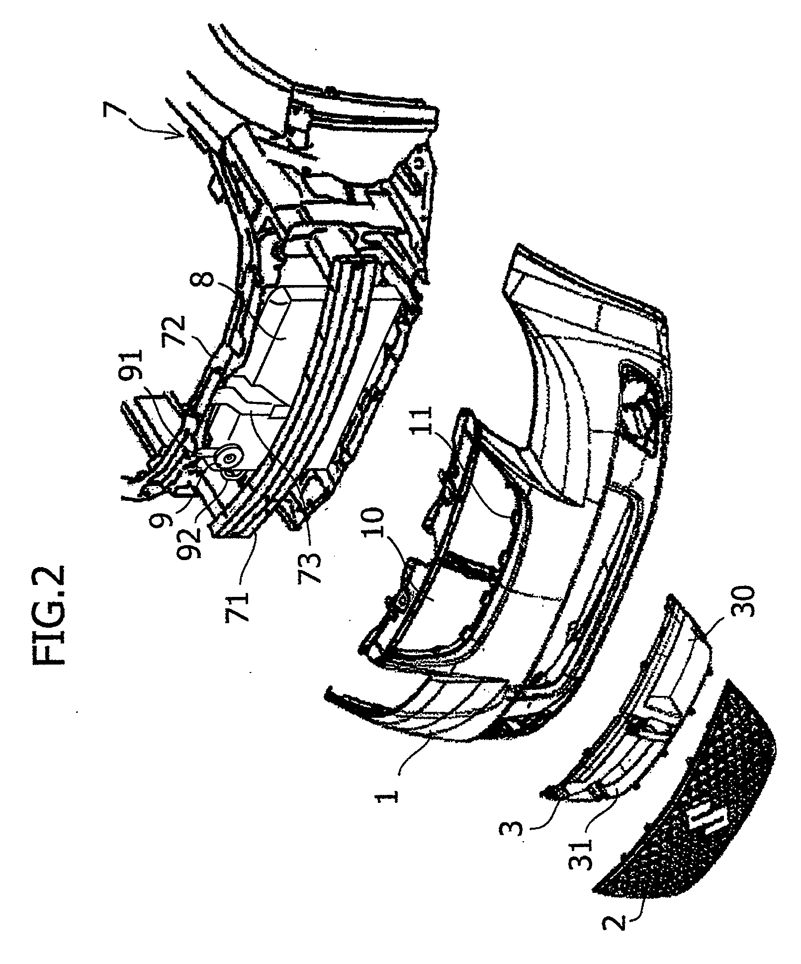 Harness protecting structure for vehicular horn