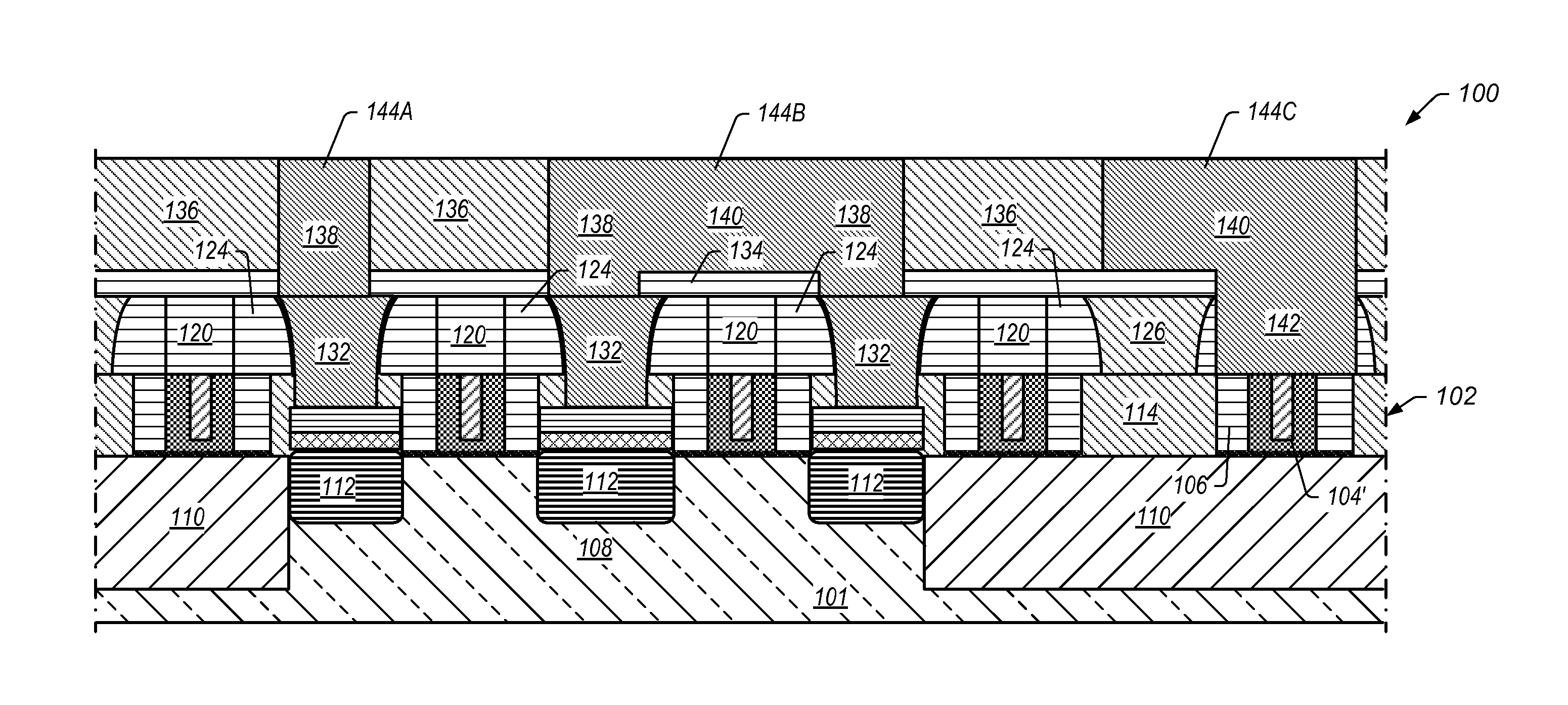 Self-aligned trench contact and local interconnect with replacement gate process
