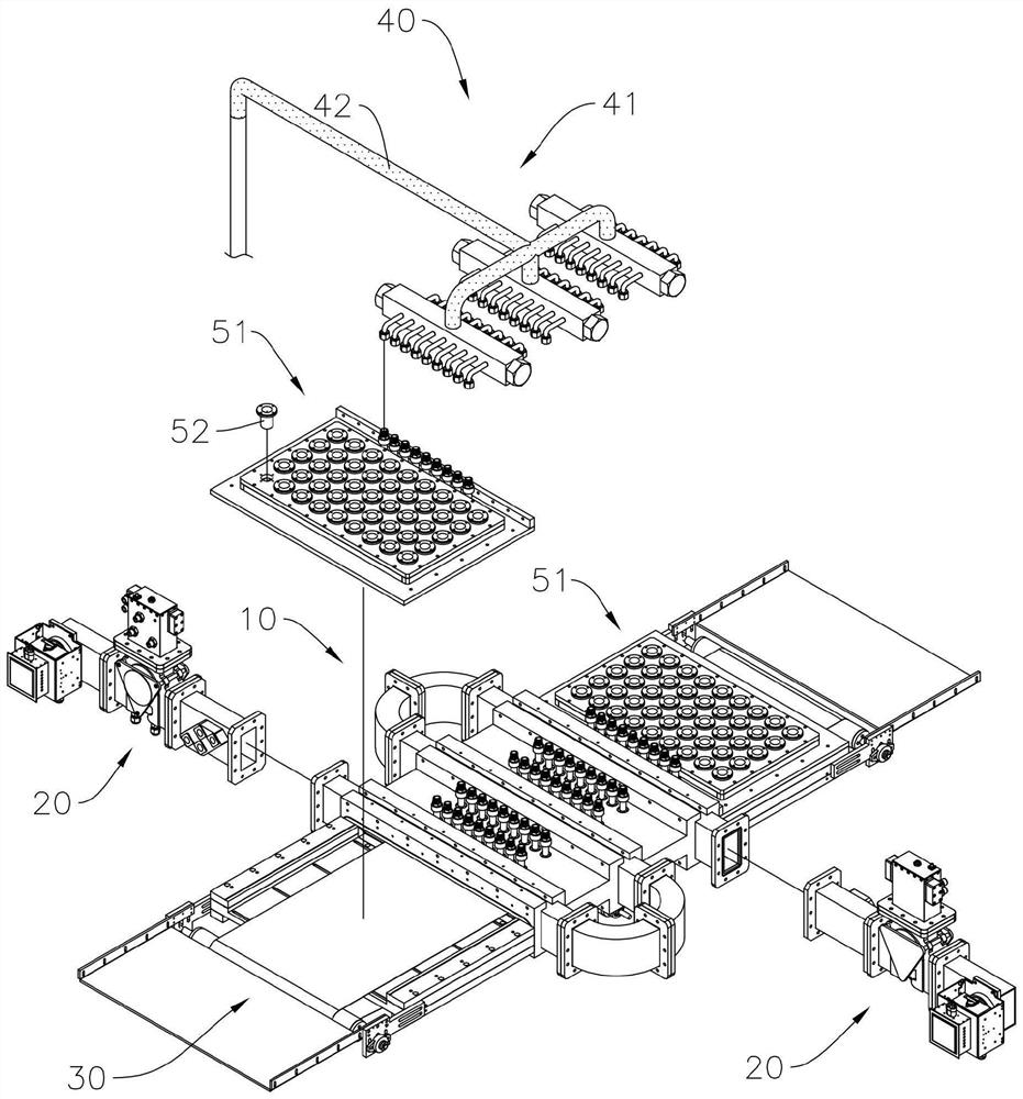 Wave guide tube of microwave heating device and microwave heating device