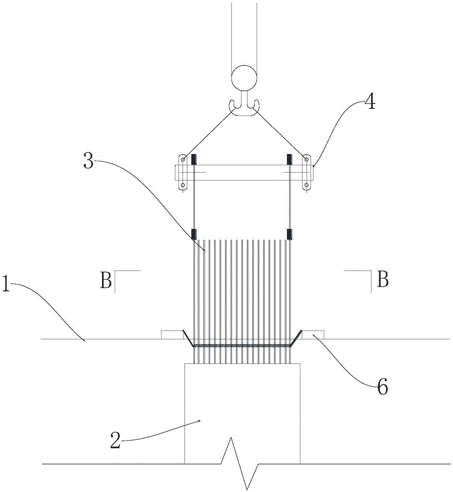 Clamping plate type reinforcing cage mounting platform