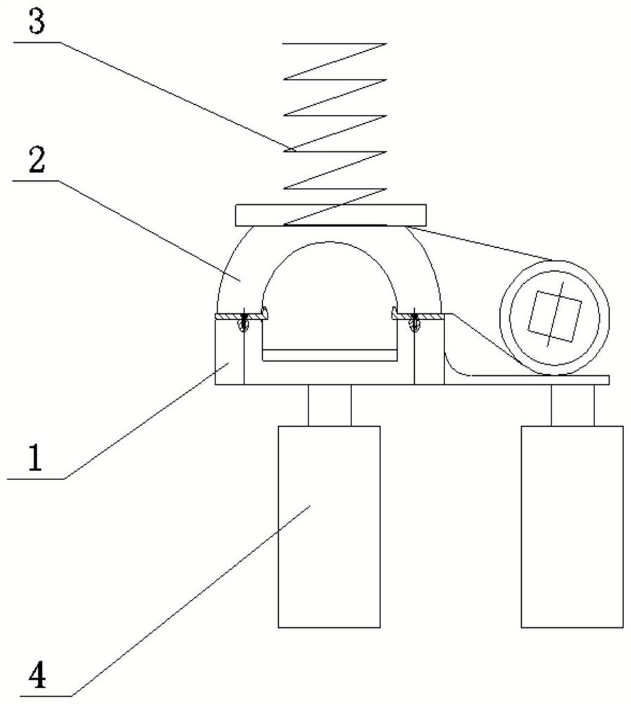 Rail transit suspension spring dismounting device and method