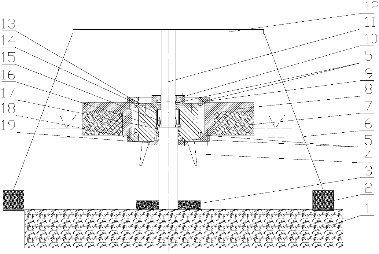 Generator set for comprehensive utilization of seawater surge energy and tidal flow energy