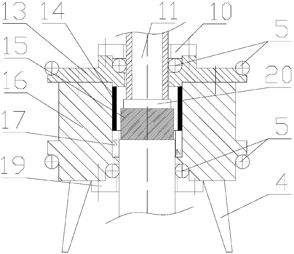 Generator set for comprehensive utilization of seawater surge energy and tidal flow energy