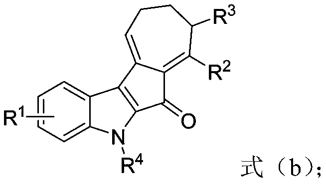 Seven-membered cyclopenta [b] indole derivative as well as synthesis method and application thereof
