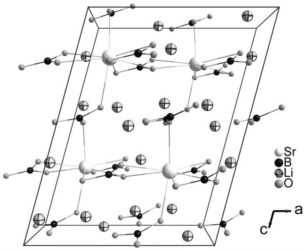 li  <sub>4</sub> sr(bo  <sub>3</sub> )  <sub>2</sub> compound, li  <sub>4</sub> sr(bo  <sub>3</sub> )  <sub>2</sub> Nonlinear optical crystal and its preparation method and application