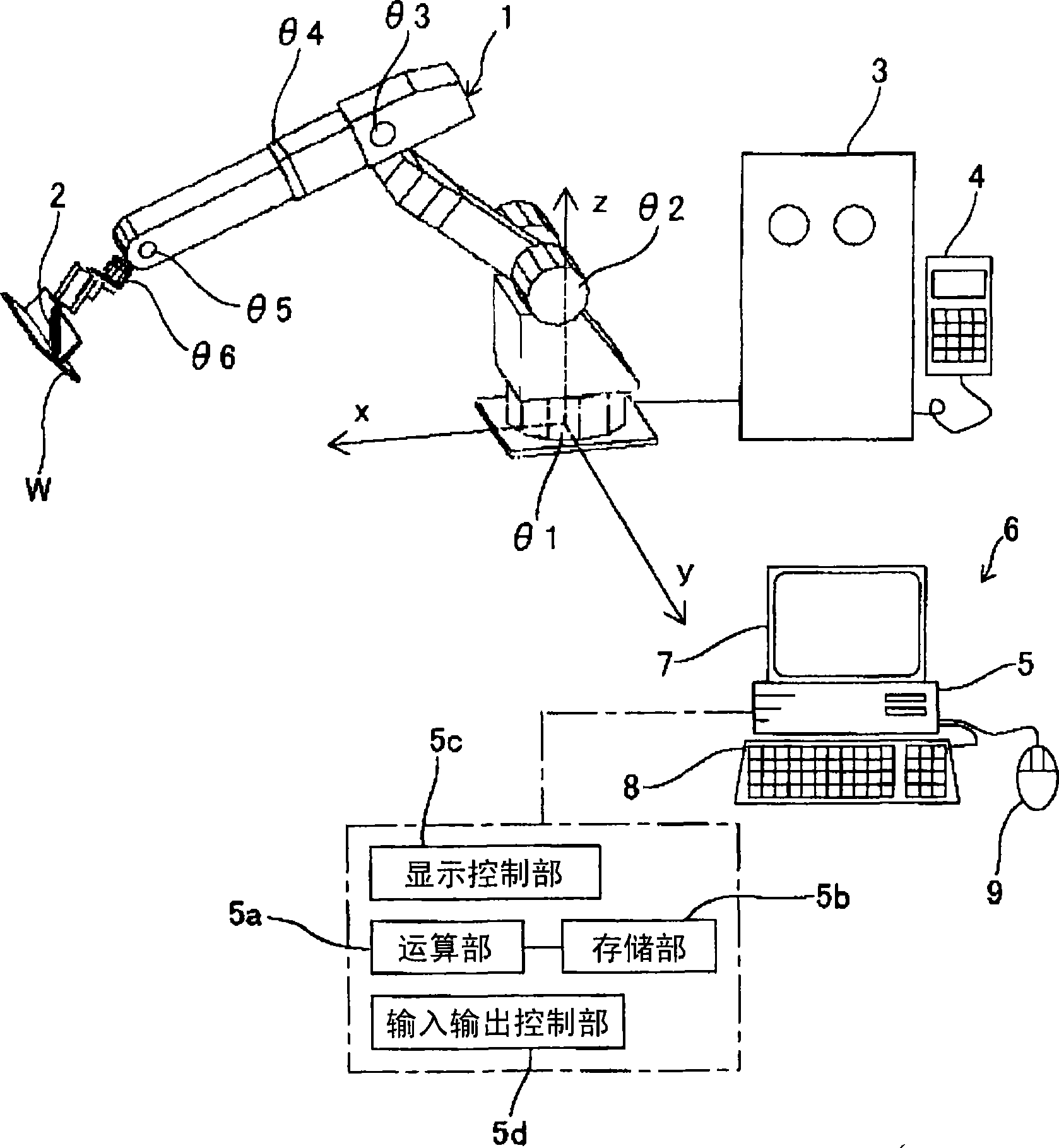 Action surplus of robot calculation display method and device