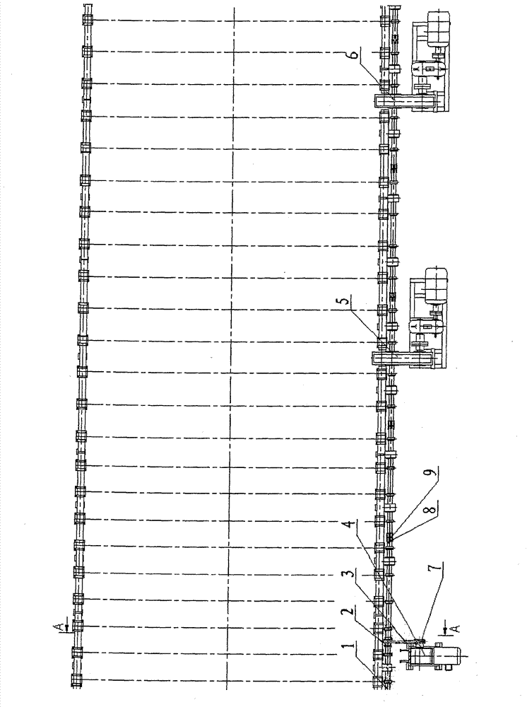 Method and device for changing annealing furnace transmission system on line