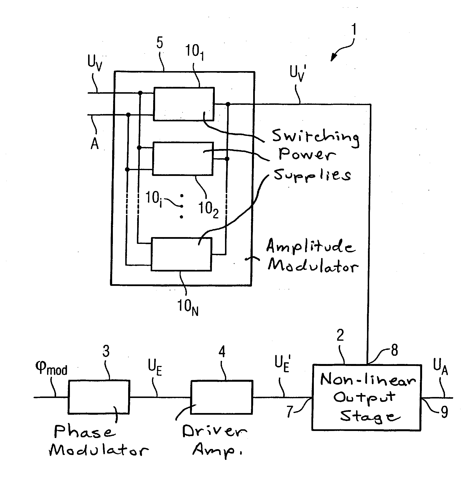 Device to generate a modulated electrical radio-frequency signal for a magnetic resonance application