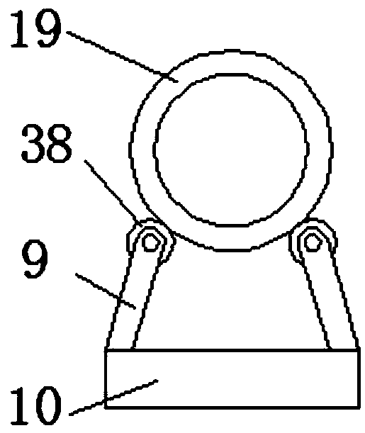 Working method of uniform rust-removing and paint-spraying device for pipeline
