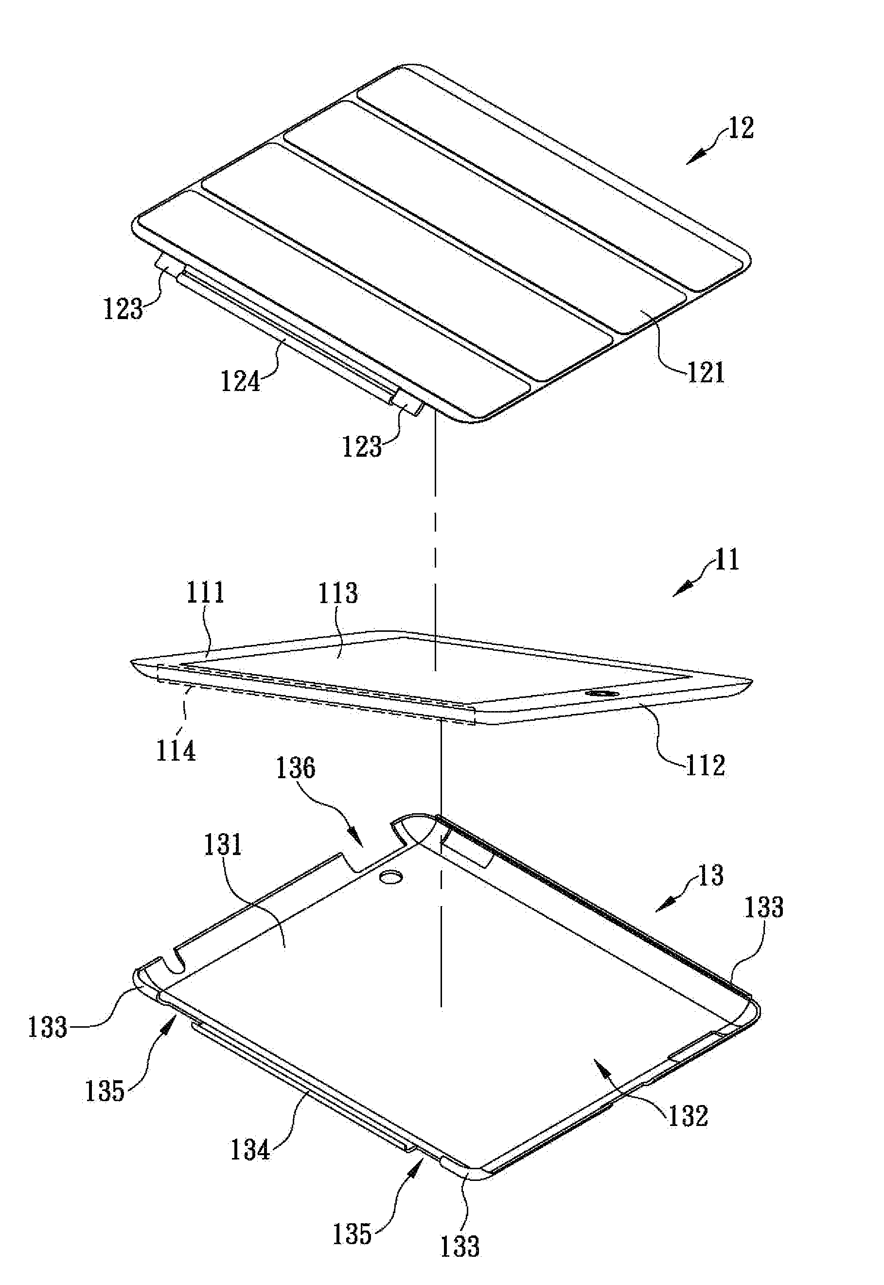 Protective cover capable of fastening pivot shaft of screen cover of tablet PC