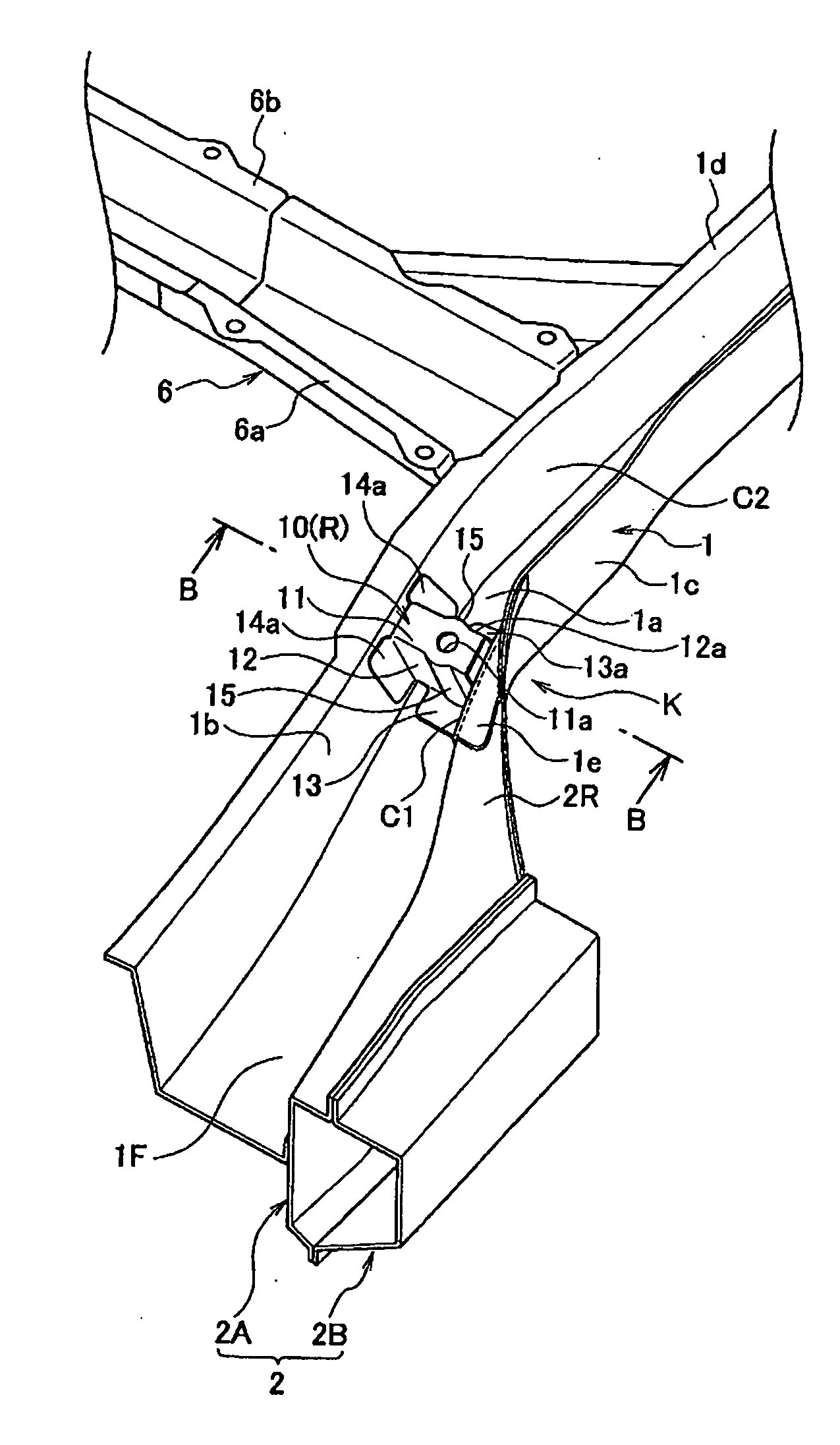 Rear structure of a vehicular body