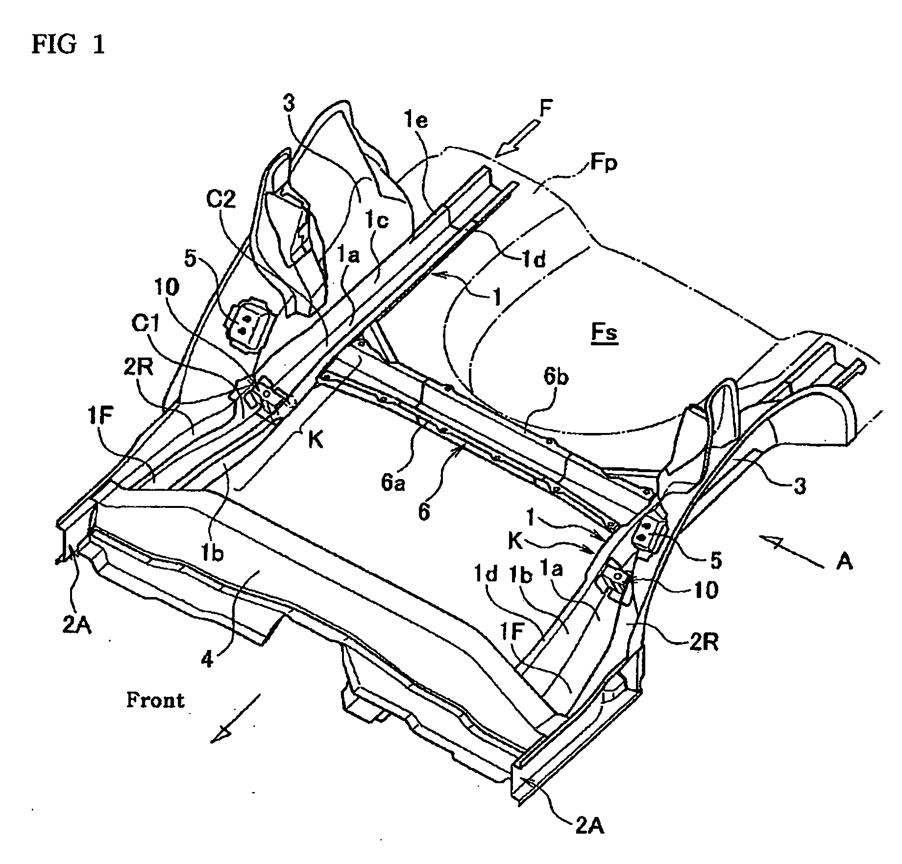 Rear structure of a vehicular body