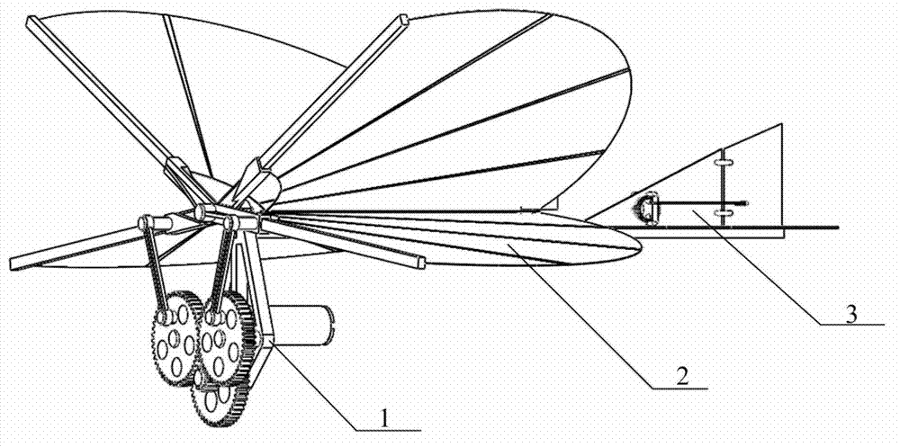 Double-wing type miniature bionic ornithopter