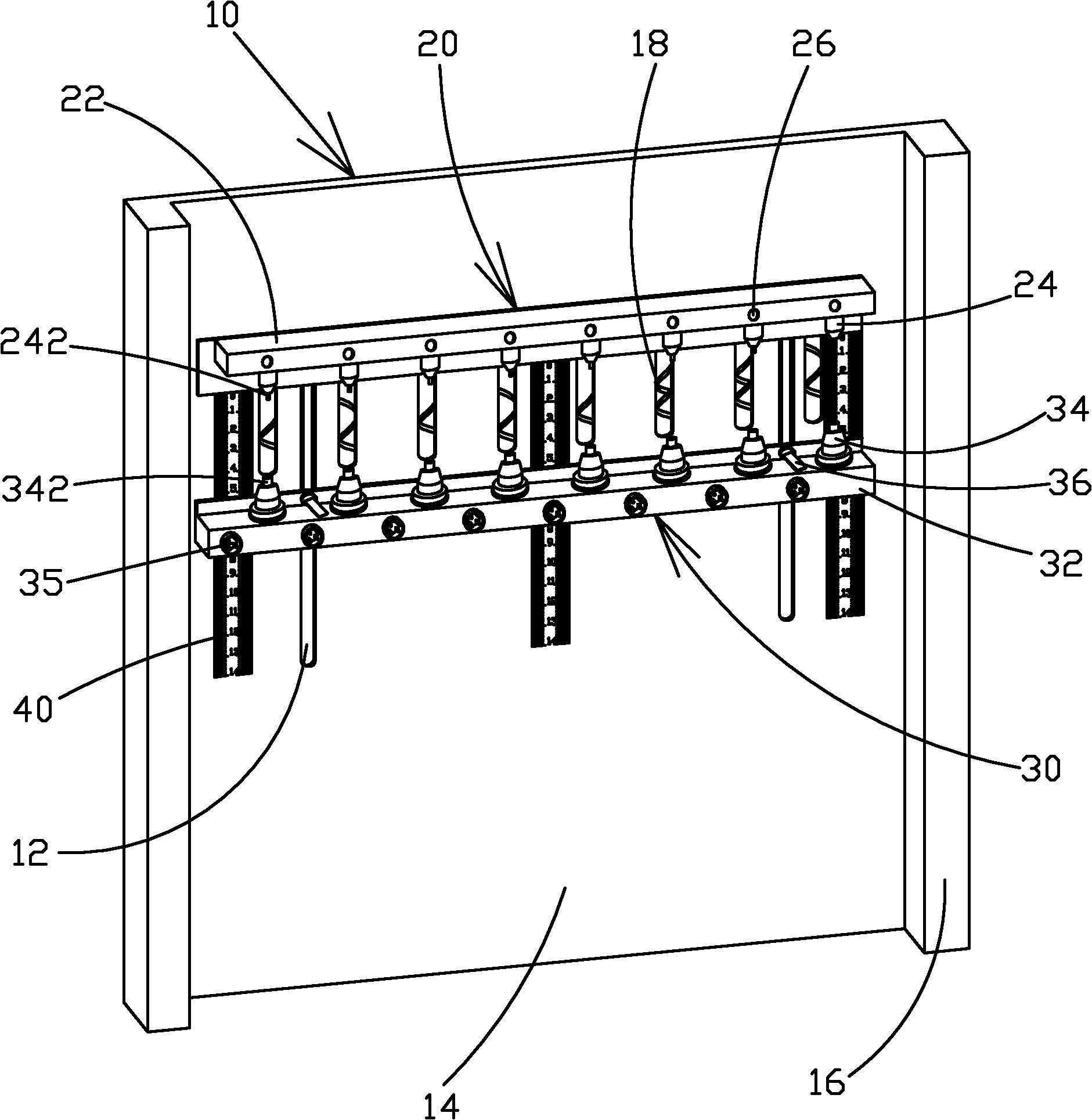 Battery test fixture with calibrations