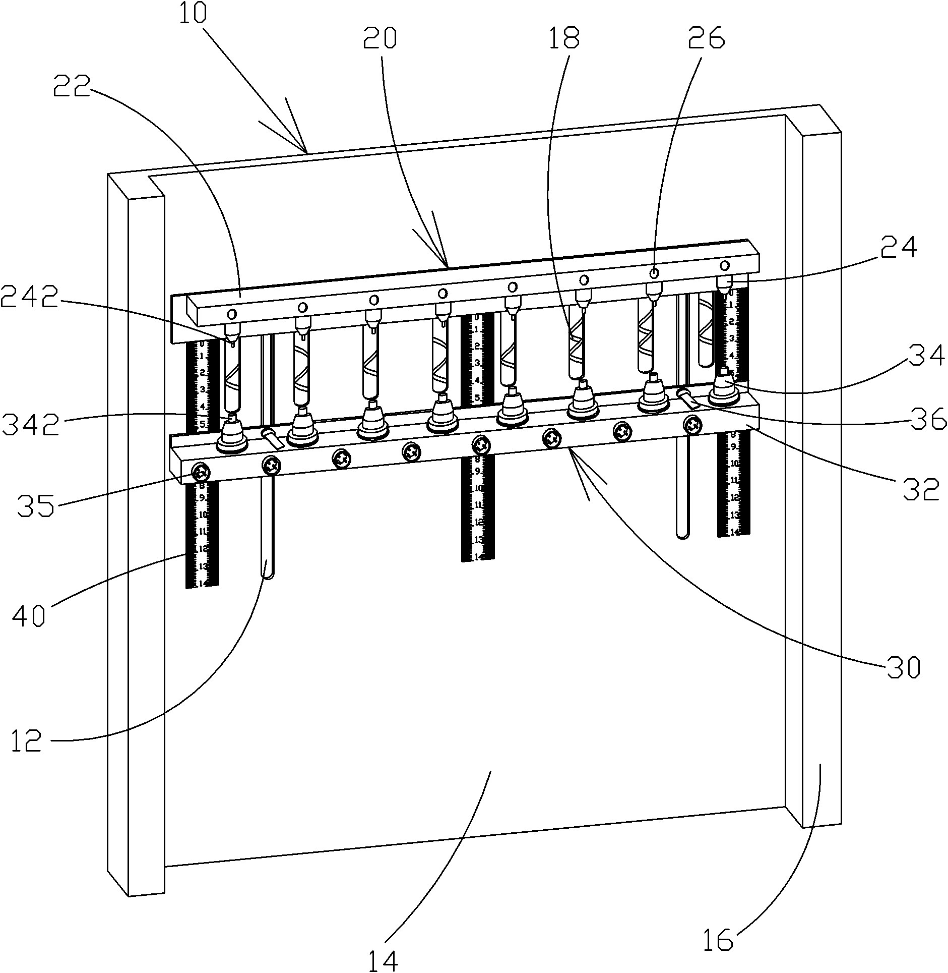 Battery test fixture with calibrations