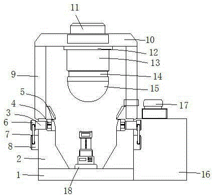 Stamping type tube bending machining device