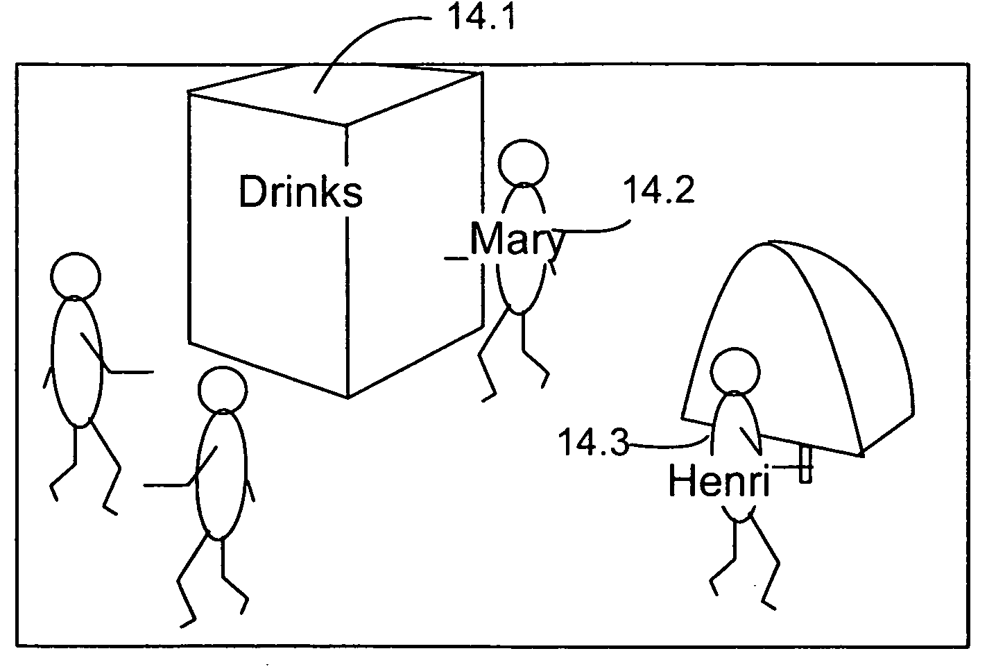 Arrangement for presenting information on a display