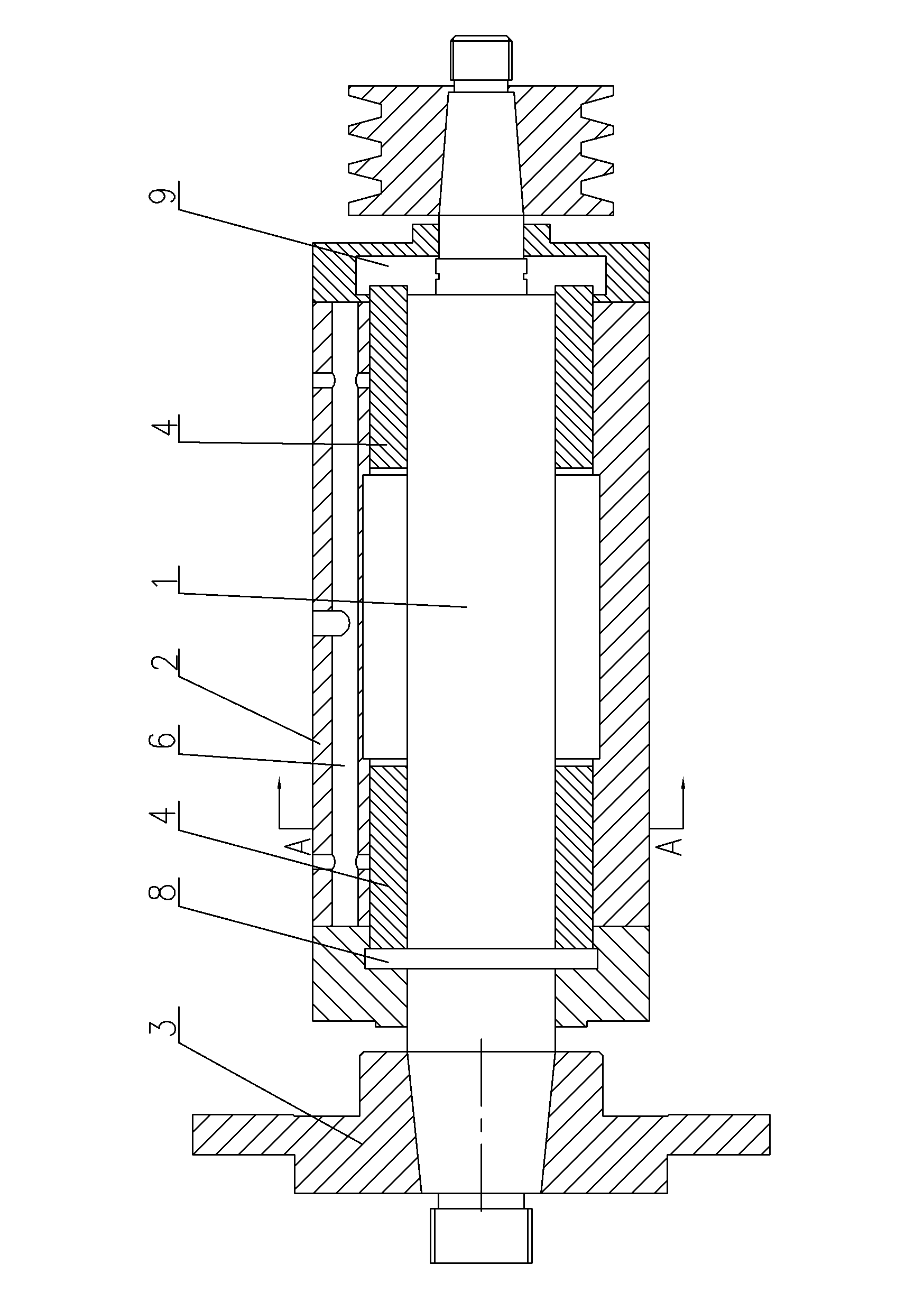 Main shaft supporting structure of centerless grinder for grinding valve lock groove
