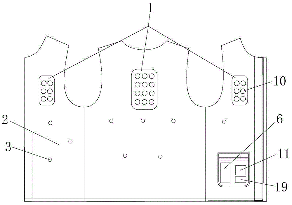 Clothes with heating temperature-adjusting function