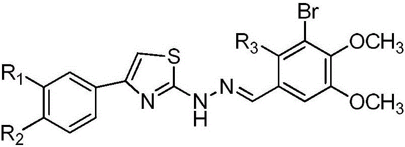 Novel bromophenol-thiazole compounds as well as preparation, pharmaceutical and use thereof