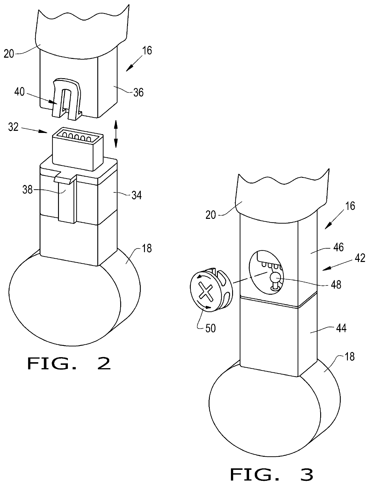 Interchangeable multi-function handle for a work vehicle