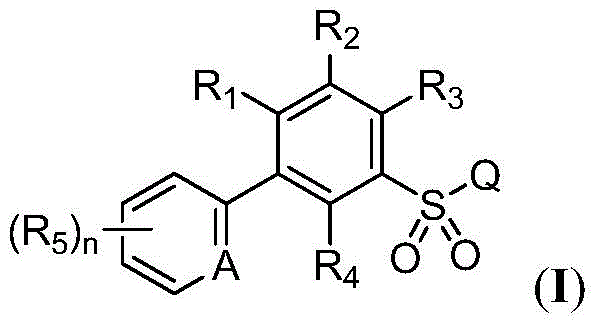Substituted biaryl benzenesulfonamide compound and use