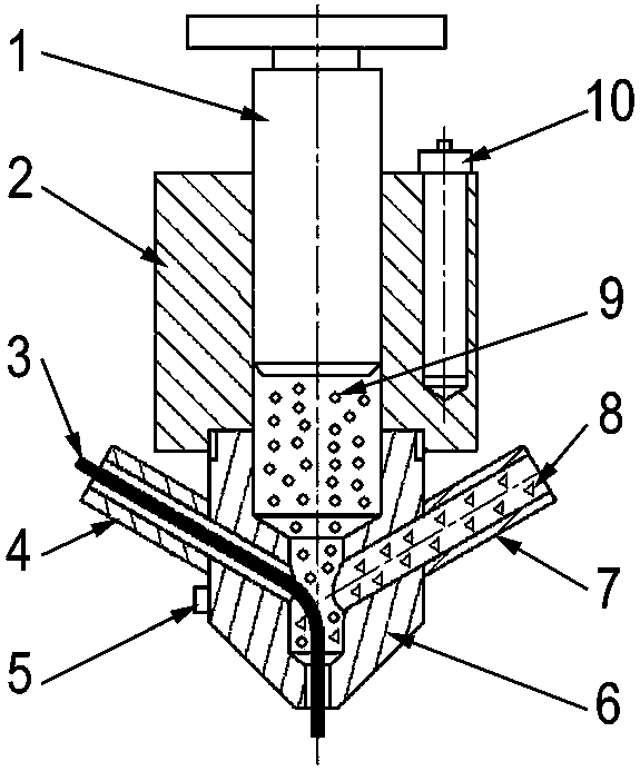 Three-dimensional (3D) printing head for biological composite material
