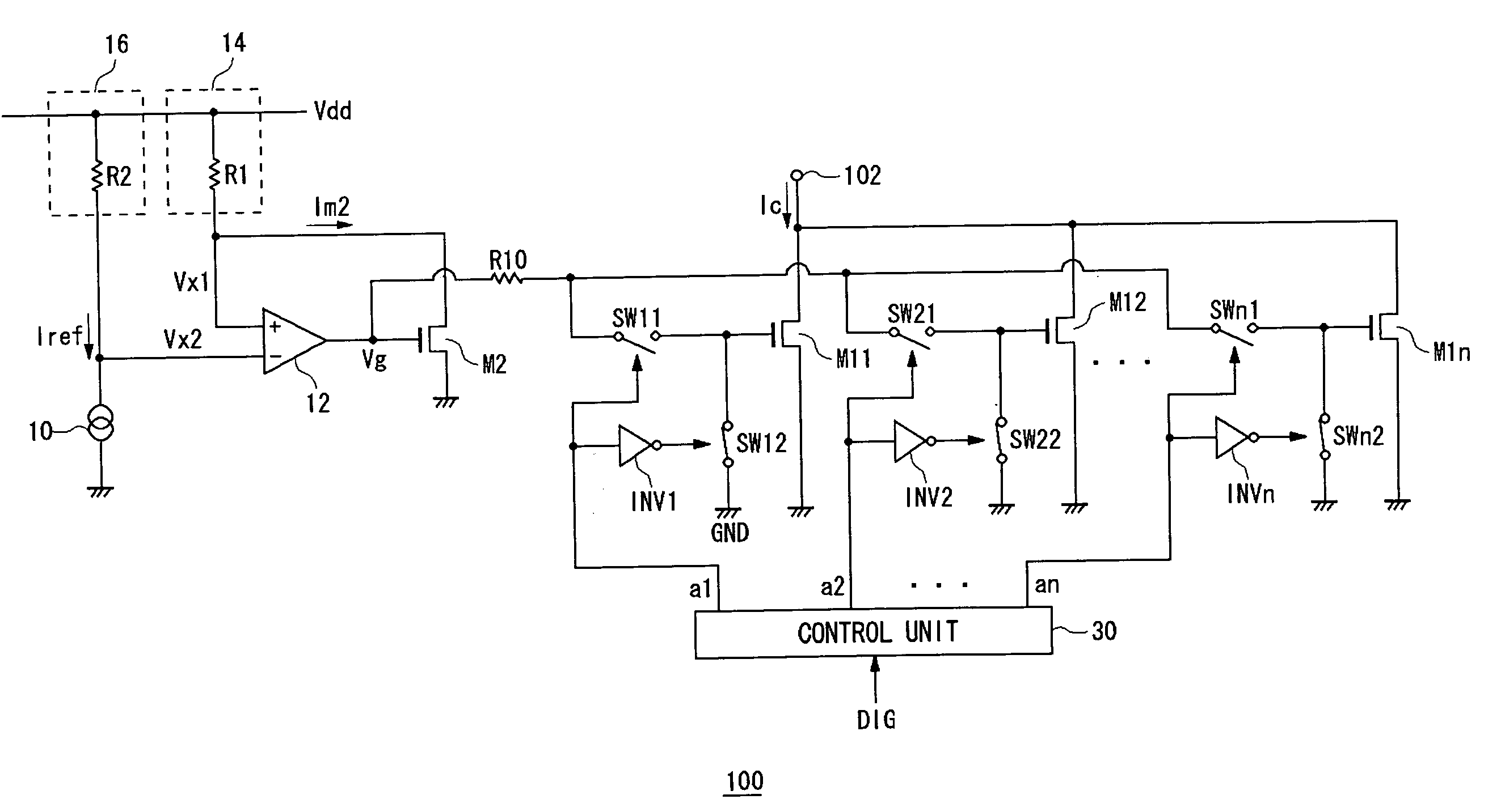 Current-output type digital-to-analog converter