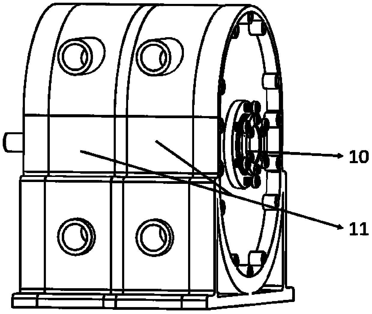 A double-cylinder eccentric rotary pump