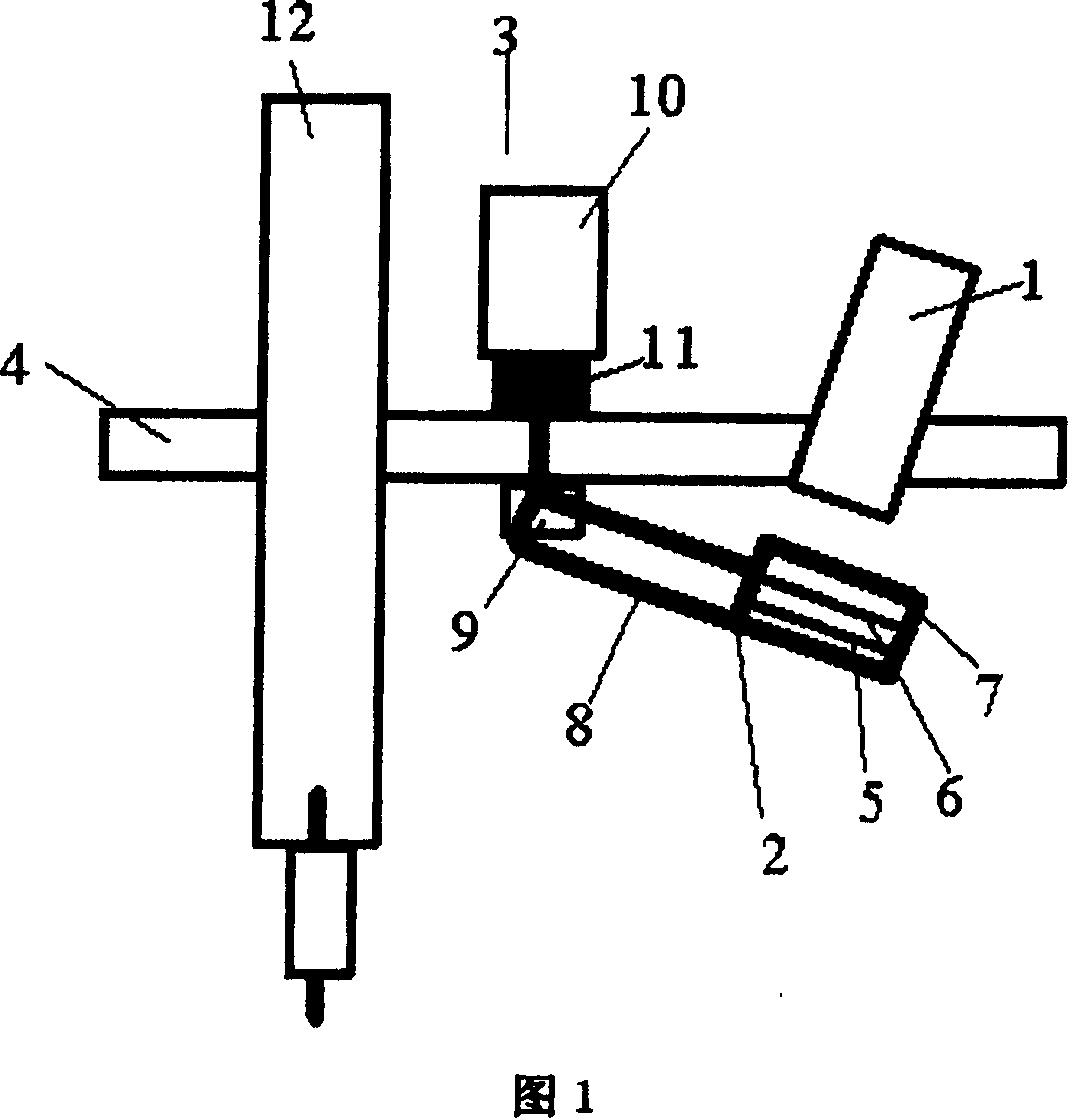 Single eye visual sensor for welding robot and its hand-eye relation quick marking method