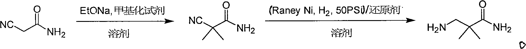 Industrial preparation method for 3-amino-2, 2-dimethyl propionamide