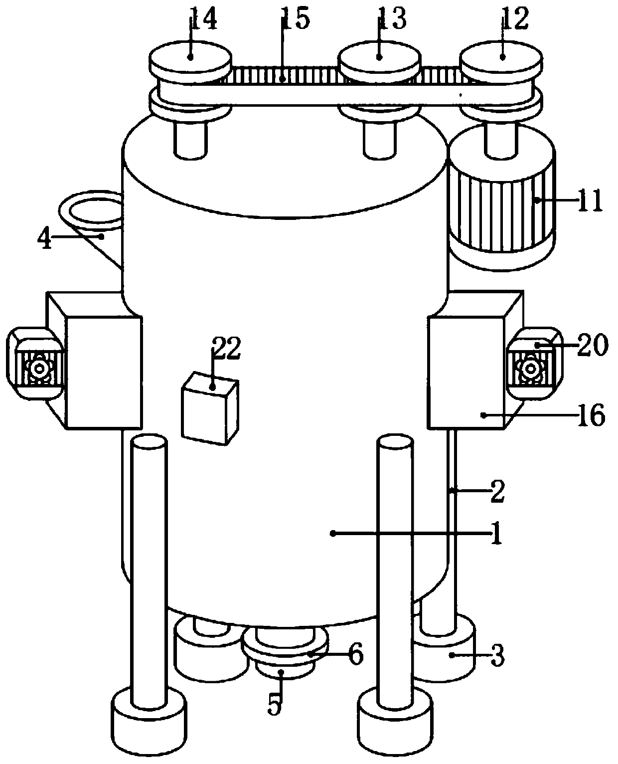 Drying device for SHA production