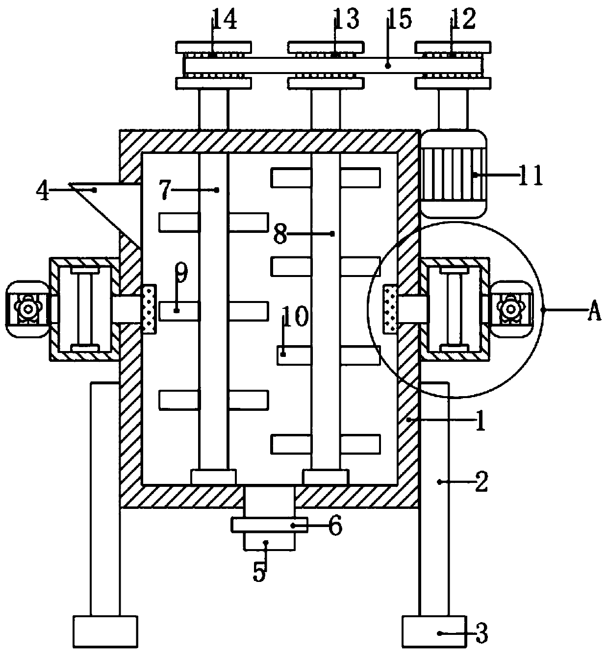 Drying device for SHA production