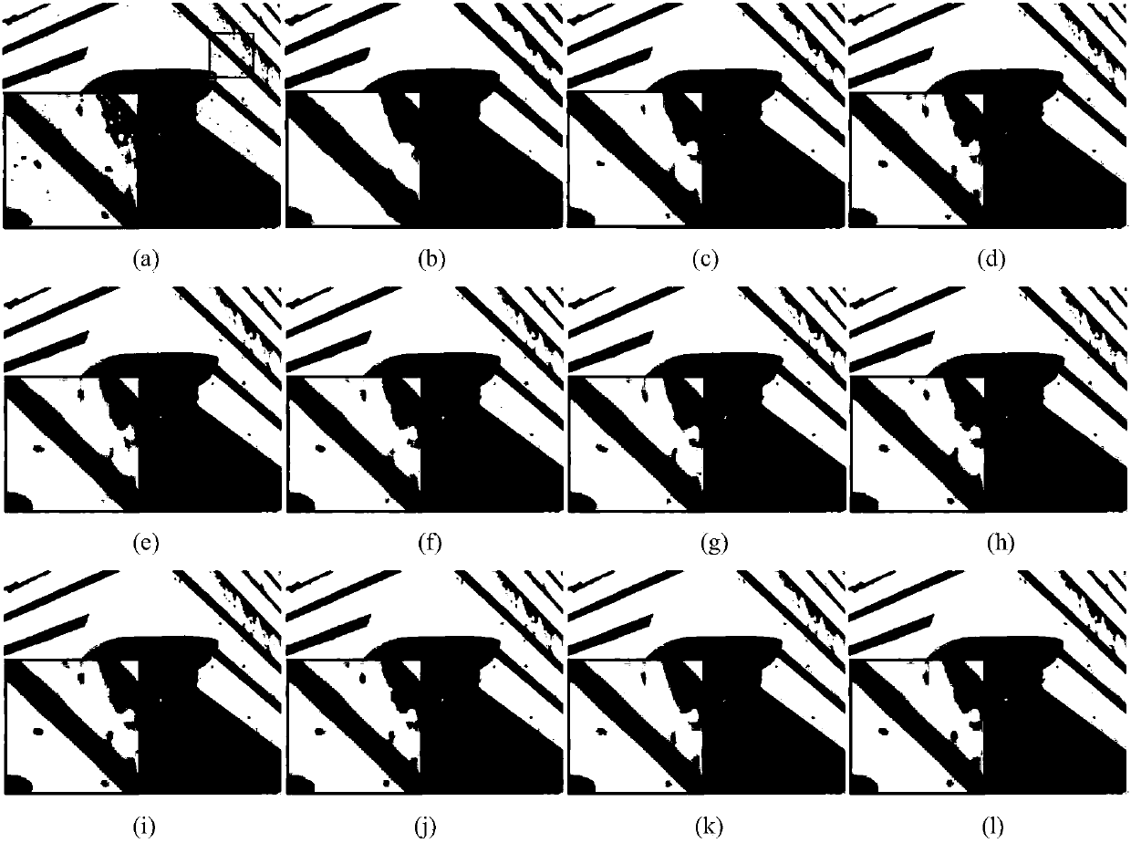 Gradient contour example dictionary and weighted adaptive p norm-based single image super-resolution reconstruction method