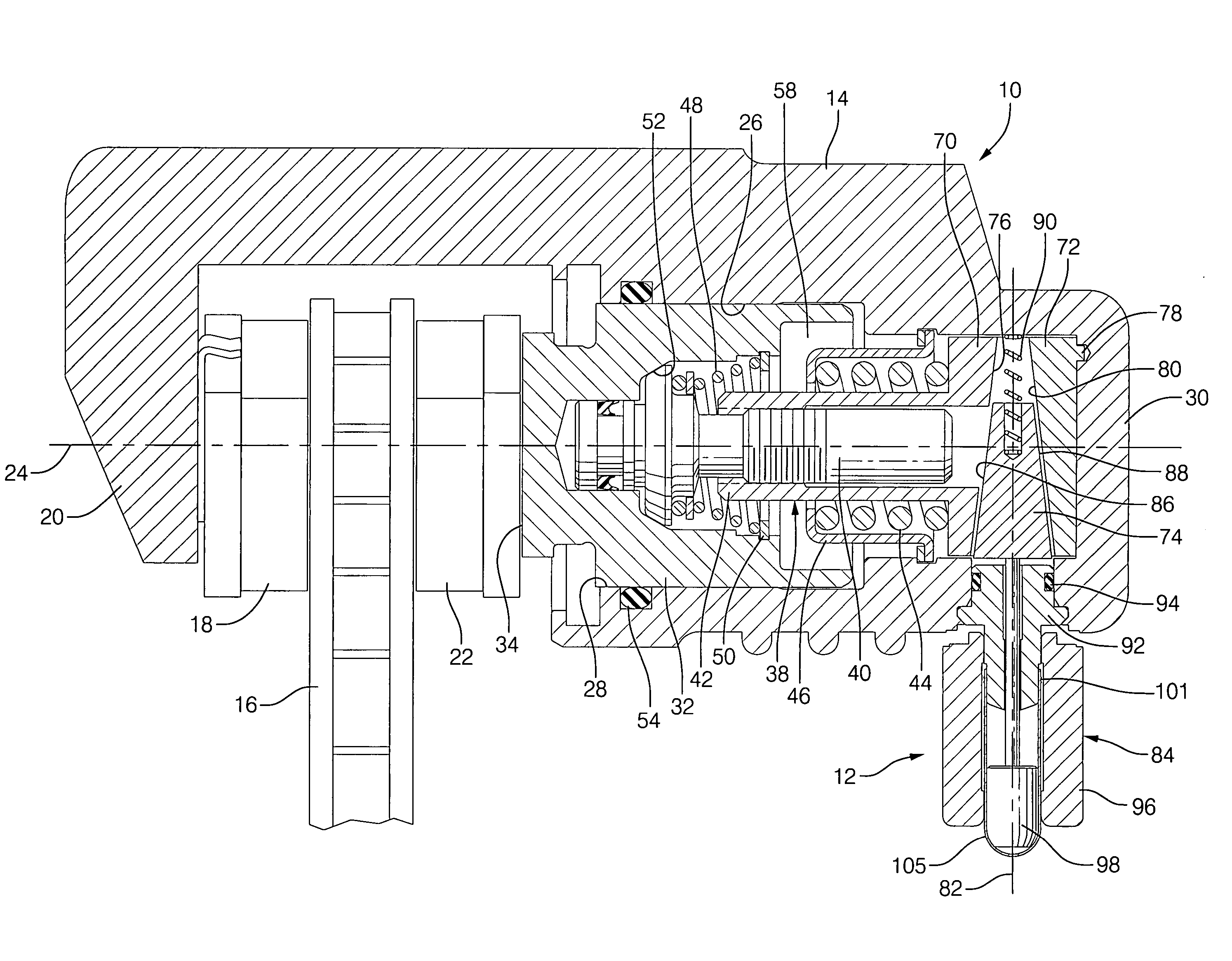 Hydraulic brake actuator comprising electrically actuable lock for park brake