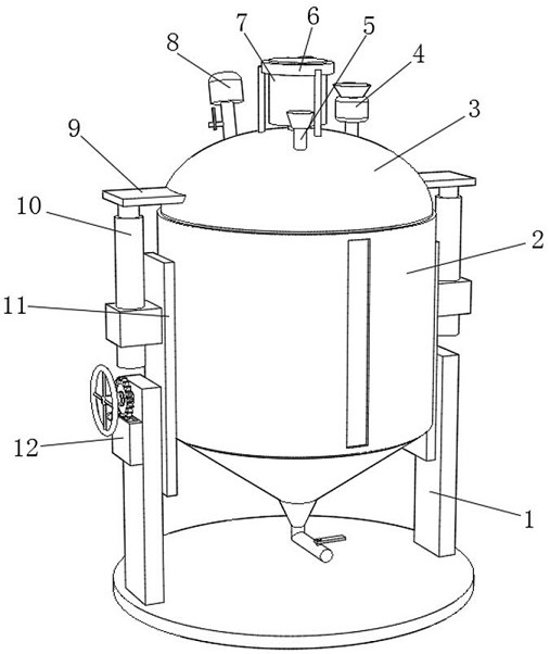 Anti-splashing mechanism of stirring pot for preparation of cosmetics made of animal and plant extract