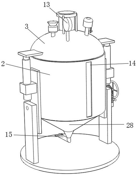 Anti-splashing mechanism of stirring pot for preparation of cosmetics made of animal and plant extract