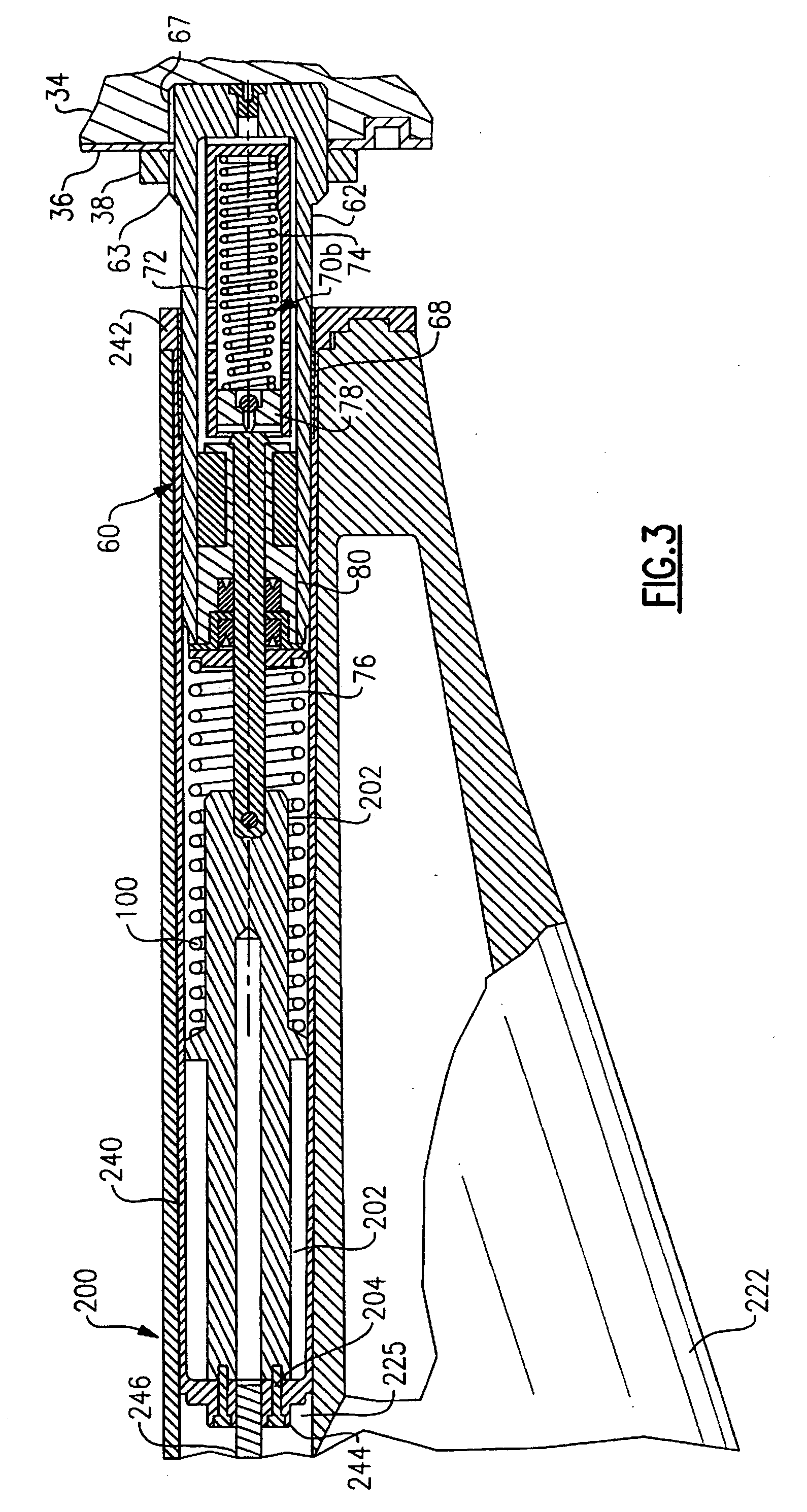 Hydraulic recoil buffer assembly