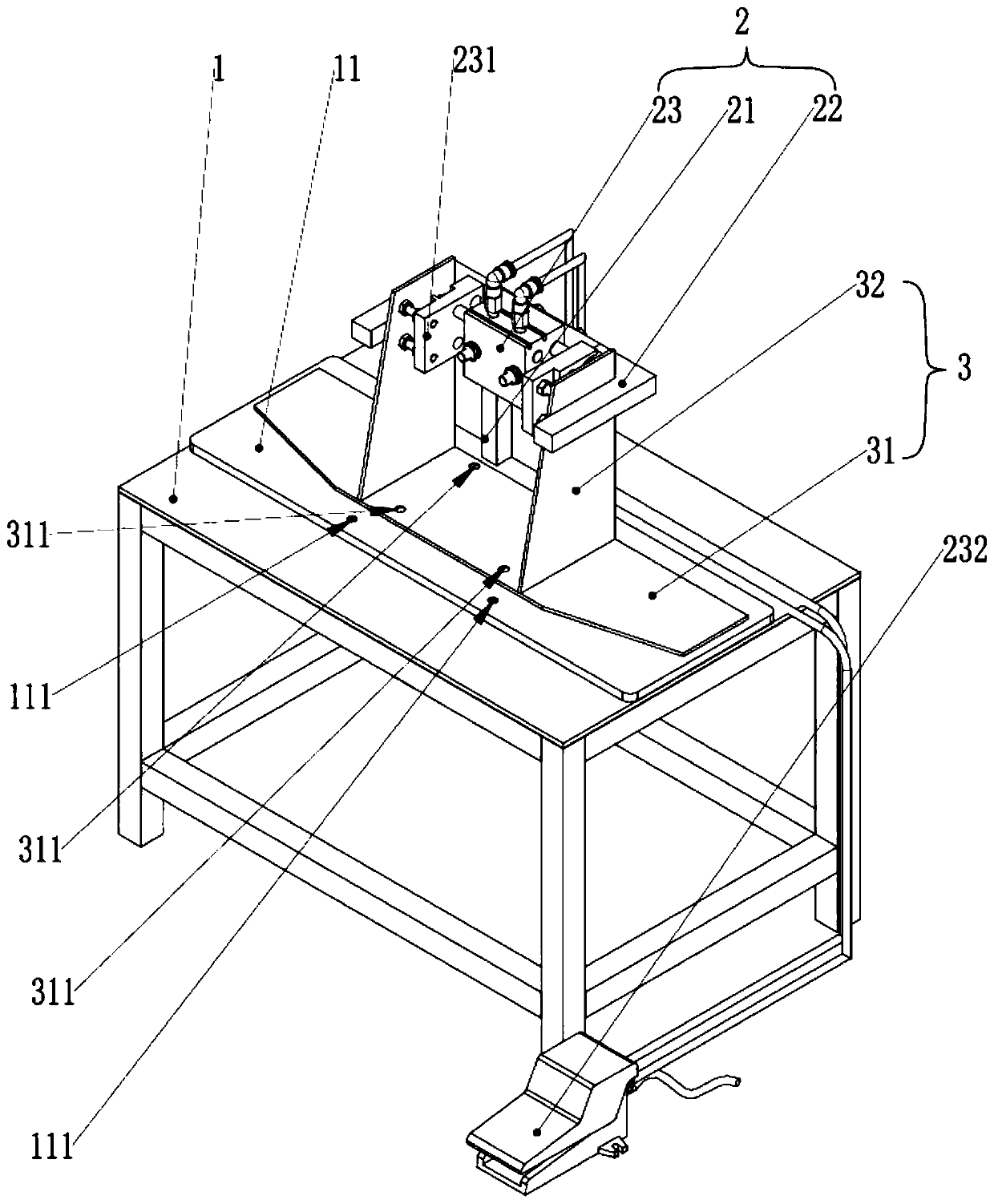 Welding device for axial flow machine shell