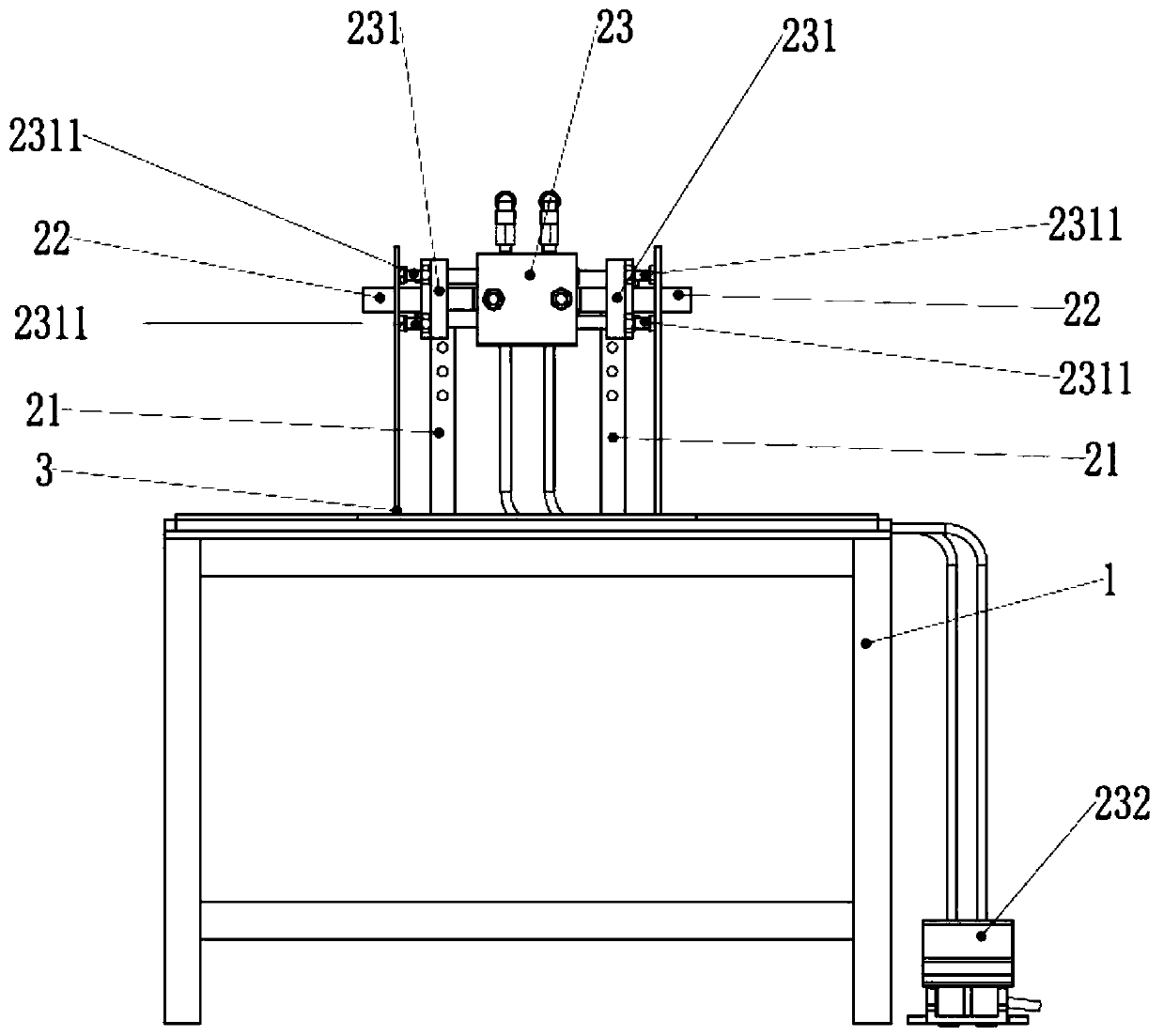 Welding device for axial flow machine shell