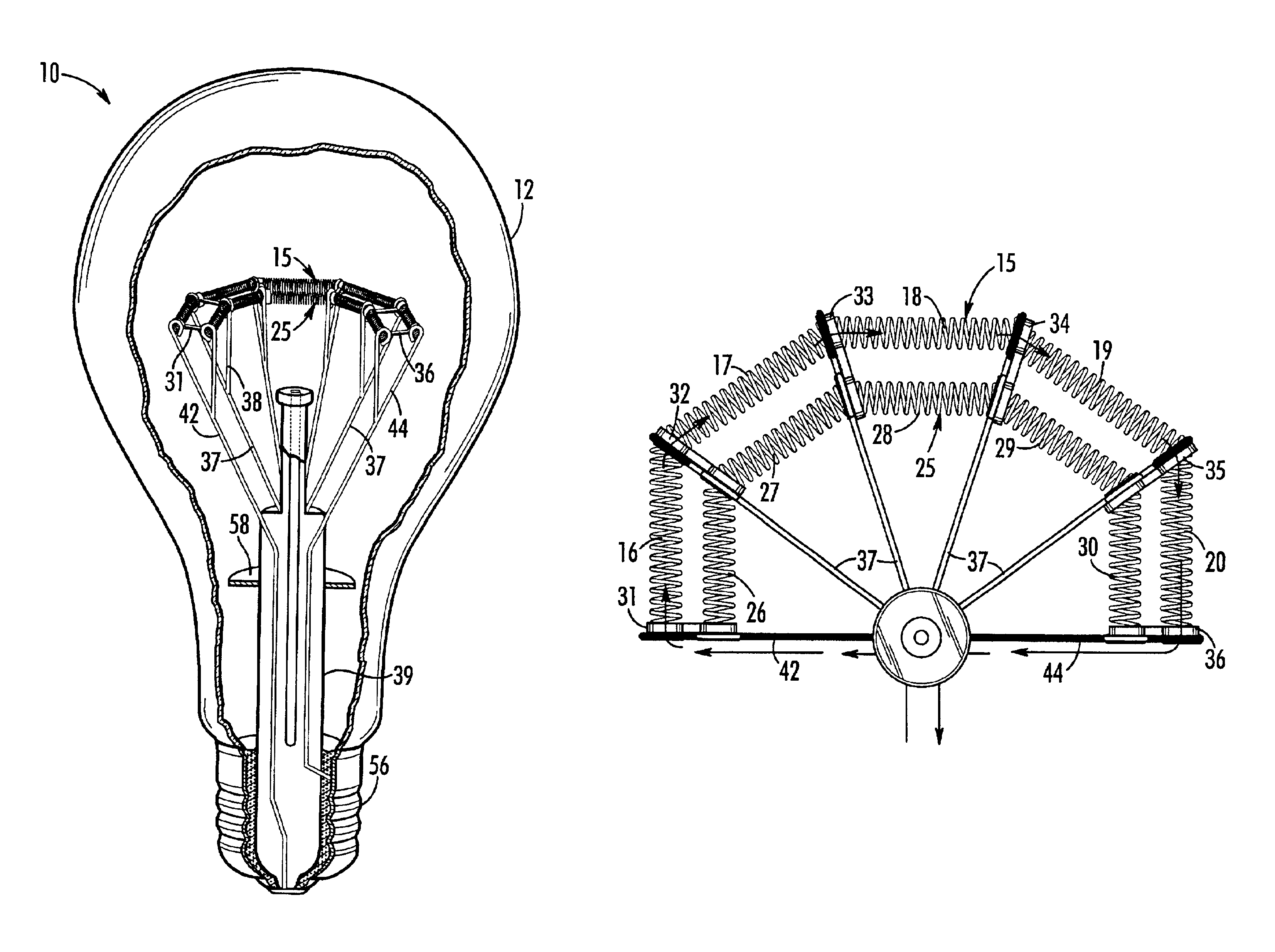 Multiple, parallel filament lamp