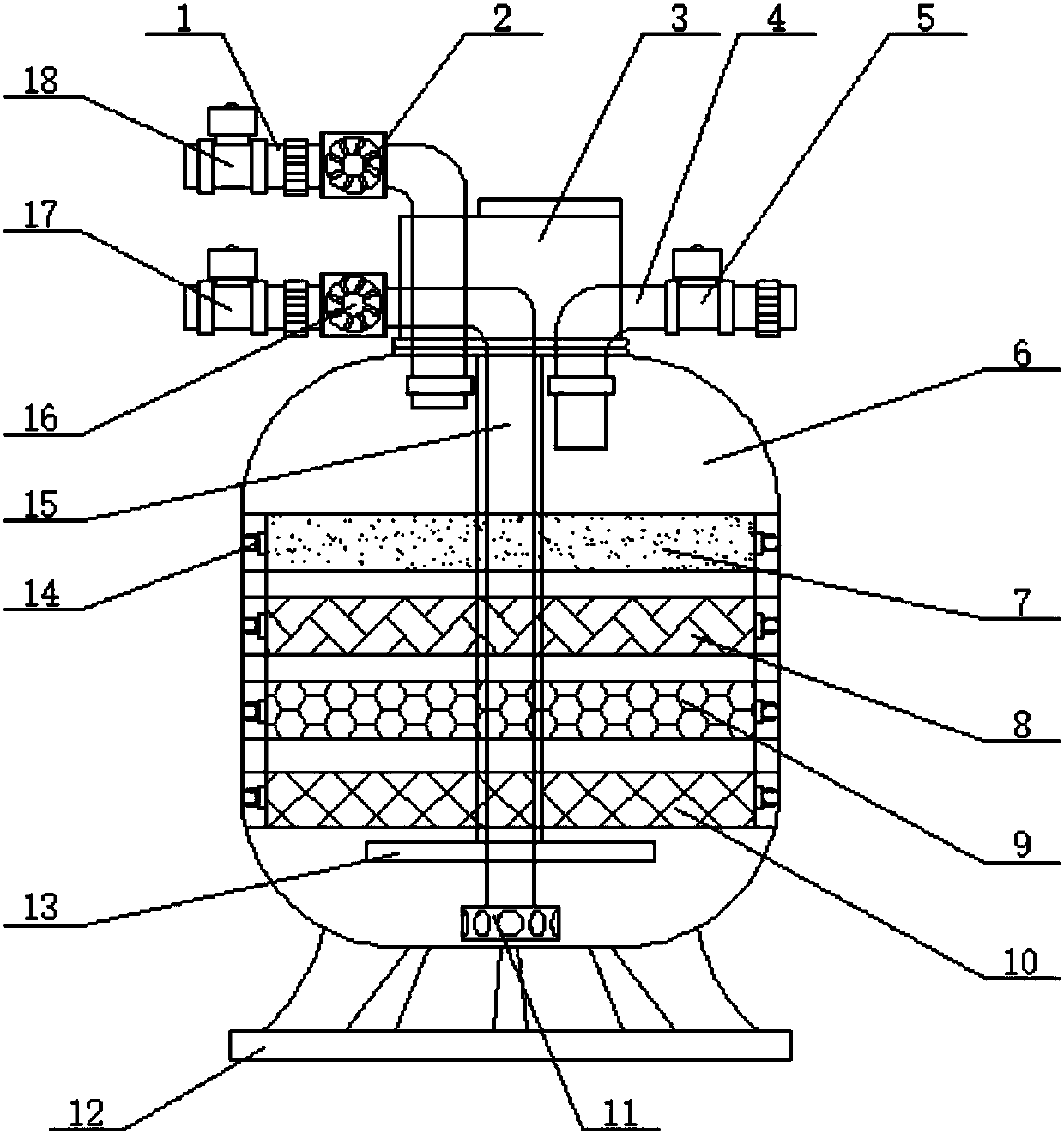Automatically-cleaning and convenient-to-disassemble filtration method