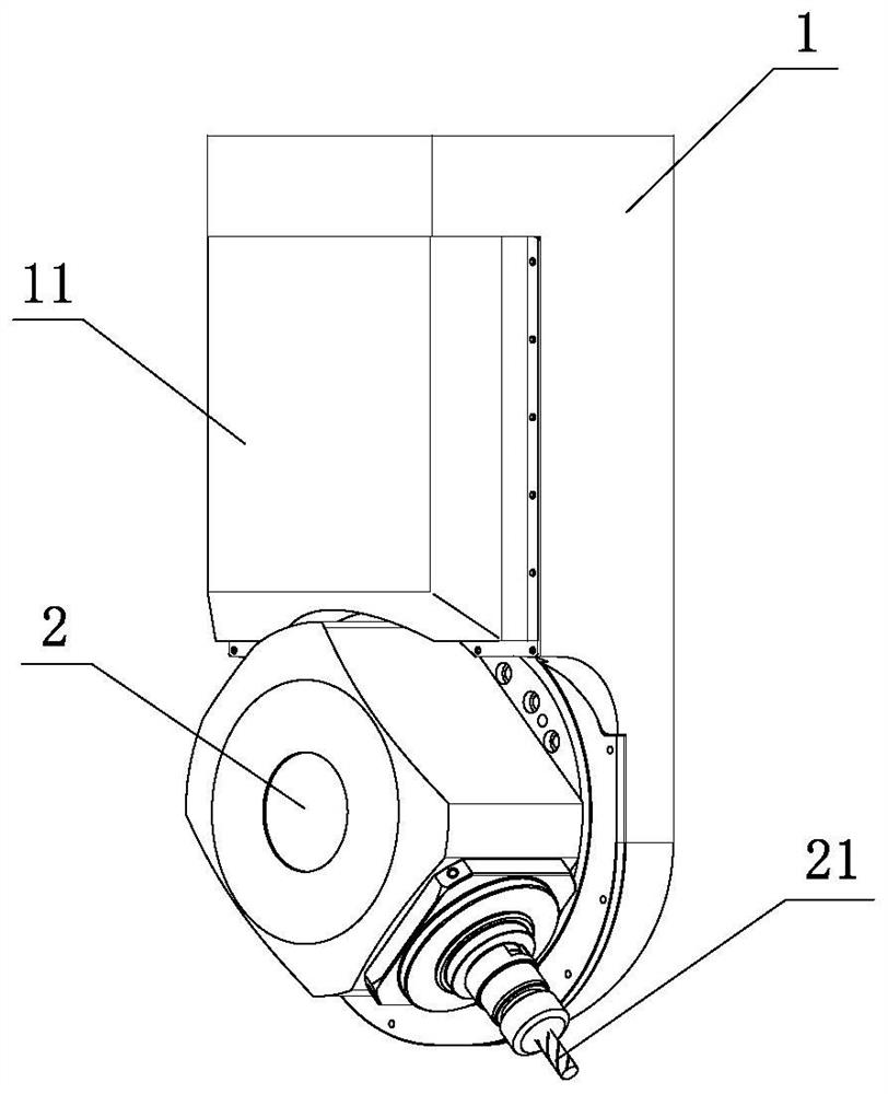 Compact type double-tooth anti-backlash mechanical single pendulum head